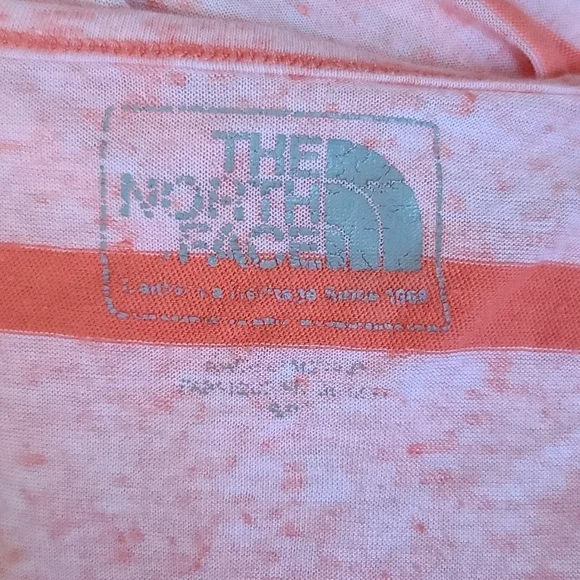 The North Face Shirt Size Small Orange Striped - Picture 2 of 4